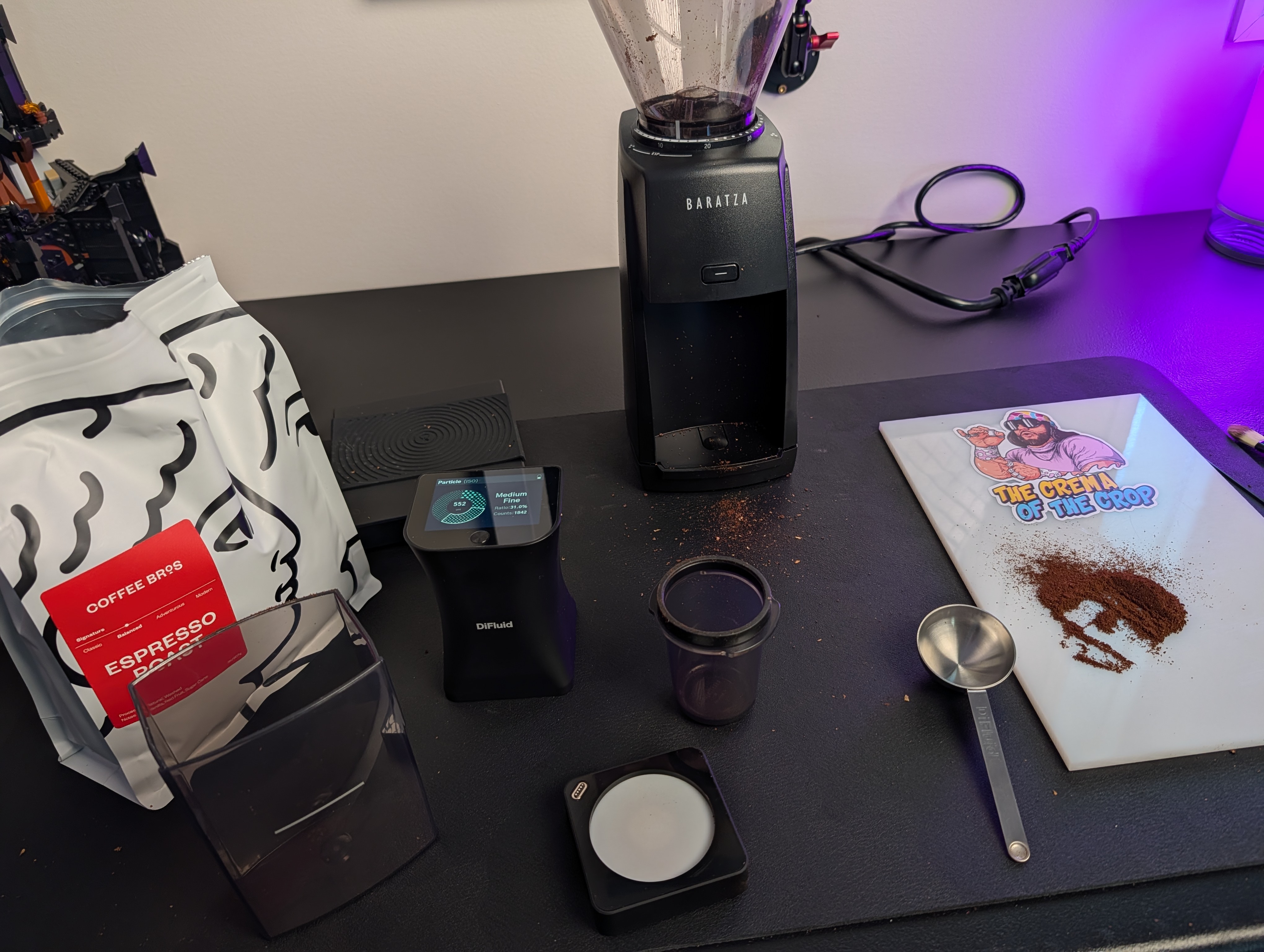 Testing Baratza Encore with a particle analyzer